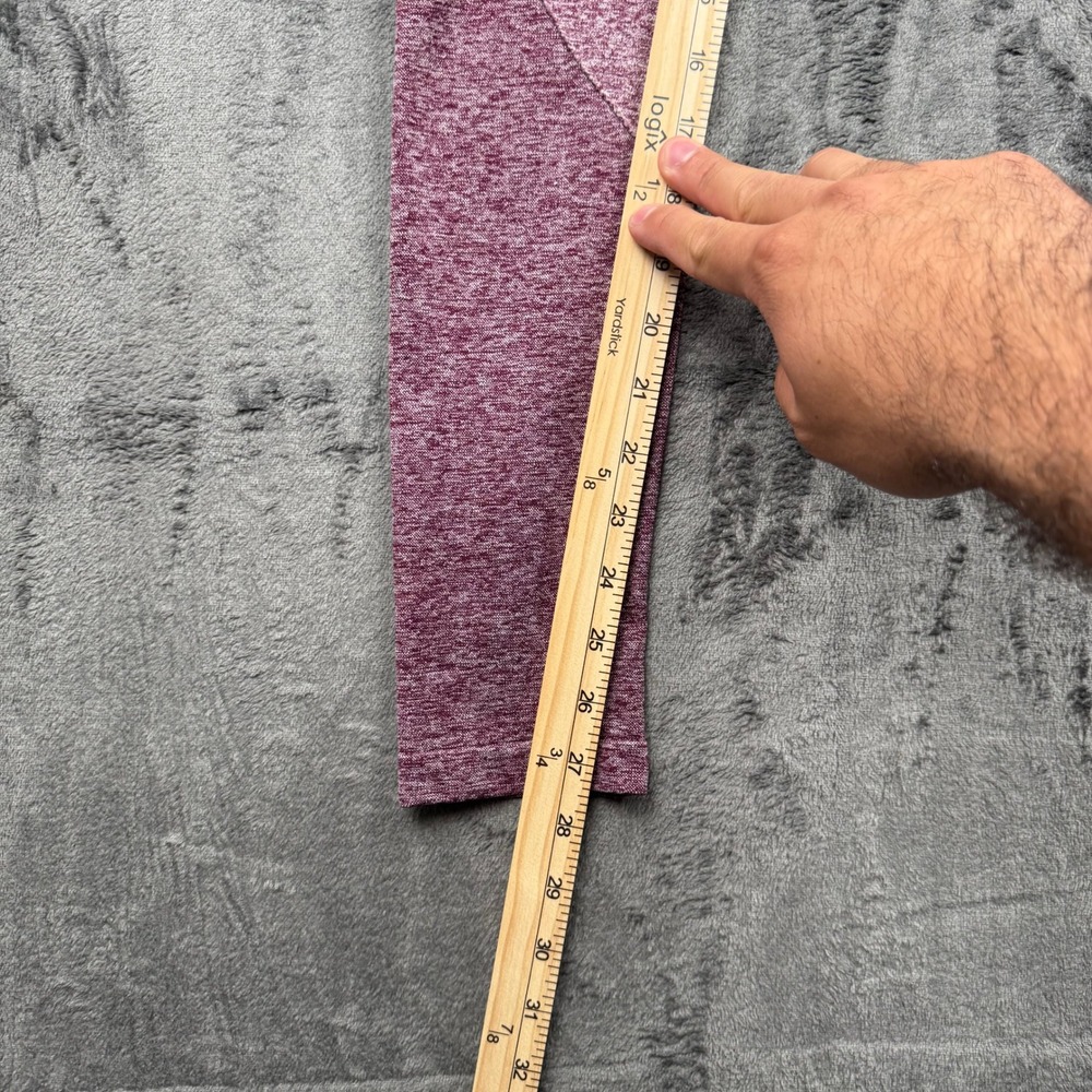Gymshark Flex High Waisted Seamless Leggings Burgundy Pink Marl Small 0033 - Picture 2 of 7